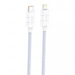 Cablu pentru incarcare si transfer de date Foneng XS02, USB Type-C/Lightning, PD27W, 1.2m, Mov 2 - lerato.ro