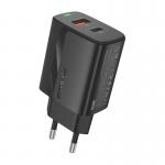 Incarcator retea Foneng EU66, 1xUSB-C, 1xUSB-A, 20W, 2.4A, Negru 3 - lerato.ro