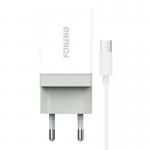 Incarcator retea Foneng K210, 1xUSB, cablu USB la Micro USB, 2.1A, Alb 2 - lerato.ro