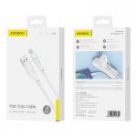 Cablu pentru incarcare si transfer de date Foneng X101, USB/Lightning, 2.4A, 1.2m, Alb 3 - lerato.ro