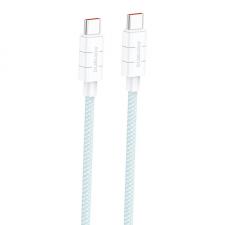 Cablu pentru incarcare si transfer de date Foneng XS02, 2x USB Type-C, PD 60W, 1.2m, Albastru