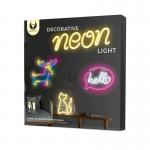 Neon decorativ LED Forever Light FLNE12, model ELAN, Baterii si USB, Multicolor