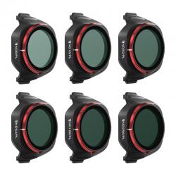 Set 6 filtre Freewell ND8/PL / ND16/PL / ND32/PL / ND64/PL / ND128/PL / ND256/PL pentru DJI Mini 5 Pro, Negru