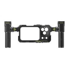 Suport Freewell Genius Rig compatibil cu iPhone 17 pro Max, Mecanism SnapClamp, Telecomanda Bluetooth, Negru