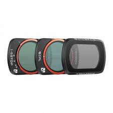 Set 3 filtre Freewell VND 1-5 / Glow Mist 1/4 / CPL pentru camera DJI Osmo Pocket 4 / 3, Negru