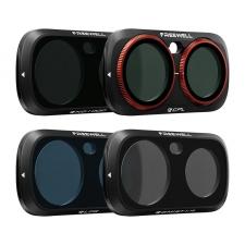 Set 4 filtre Freewell Everyday pentru camera Insta360 Luna Ultra, ND1000, CPL, Glow Mist 1/4, LPR, Negru