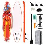 Placa de paddleboarding FunWater Feath-R Lite Koi, 350 x 83 x 15 cm, Antiderapanta, Gonflabila, Set accesorii inclus, Graphics 2 - lerato.ro