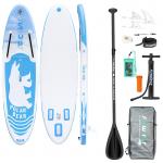 Placa de paddleboarding FunWater SUP SUPFW07A, 320 x 83 x 15 cm, Antiderapanta, Gonflabila, Set accesorii inclus, Albastru 2 - lerato.ro