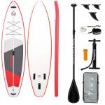 Placa de paddleboarding FunWater SUP SUPFW69C, 335 x 84 x 15 cm, Antiderapanta, Gonflabila, Set accesorii inclus, Rosu / Alb 2 - lerato.ro