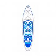 Placa de paddleboarding FunWater SUP SUPFW05B, 320 x 83 x 15 cm, Antiderapanta, Gonflabila, Set accesorii inclus, Albastru / Alb