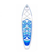 Placa de paddleboarding FunWater SUP SUPFW05B, 320 x 83 x 15 cm, Antiderapanta, Gonflabila, Set accesorii inclus, Albastru / Alb