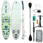 Placa de paddleboarding FunWater SUP SUPFW05D Tiki, 320 x 83 x 15 cm, Antiderapanta, Gonflabila, Set accesorii inclus, Verde 2 - lerato.ro