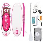 Placa de paddleboarding FunWater Tuxedo Sailor, 240 × 76 × 10 cm, Antiderapanta, Gonflabila, Set accesorii inclus, Roz 2 - lerato.ro