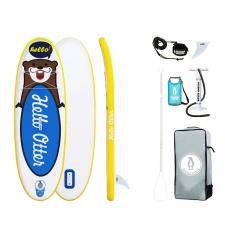 Placa de paddleboarding FunWater Tuxedo Sailor, 240 × 76 × 10 cm, Antiderapanta, Gonflabila, Set accesorii inclus, Albastru