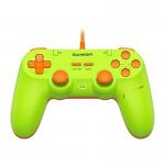 Controller GameSir T3 Lite pentru Nintendo Switch, Android, iOS, PC, Steam, Cu fir, Lungime cablu 2m, USB-A, Verde / Portocaliu 2 - lerato.ro