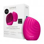 Perie de curatare faciala cu maner Geske 5 in 1, Silicon, Aplicatie dedicata, Magenta 3 - lerato.ro