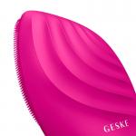 Perie de curatare faciala cu maner Geske 5 in 1, Silicon, Aplicatie dedicata, Magenta 5 - lerato.ro