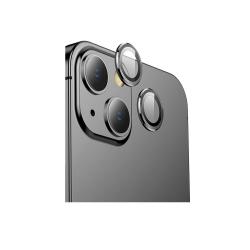 Set 2 protectii sticla camera foto HOFI CamRing compatibil cu iPhone 13 / 13 Mini Black