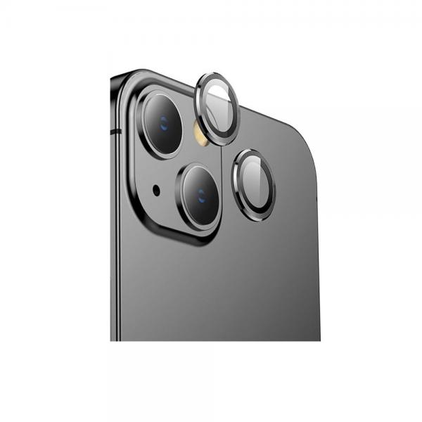 Set 2 protectii sticla camera foto HOFI CamRing compatibil cu iPhone 13 / 13 Mini Black 1 - lerato.ro