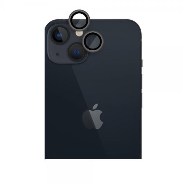 Set 2 protectii sticla camera foto HOFI CamRing compatibil cu iPhone 14 / 14 Plus Black 1 - lerato.ro