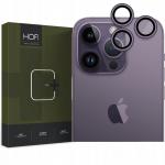 Set 3 protectii sticla camera foto HOFI CamRing compatibil cu iPhone 14 Pro / 14 Pro Max Purple