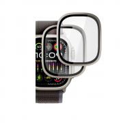 Set 2 folii protectie transparente HOFI Glass Ring Tempered Glass 9H compatibil cu Apple Watch Ultra/Ultra 2 49mm Titanium