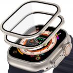 Set 2 folii protectie transparente HOFI Glass Ring Tempered Glass 9H compatibil cu Apple Watch Ultra/Ultra 2 49mm Titanium 3 - lerato.ro