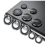 Set 5 protectii sticla camera foto HOFI CamRing compatibil cu Samsung Galaxy S22 Ultra Black