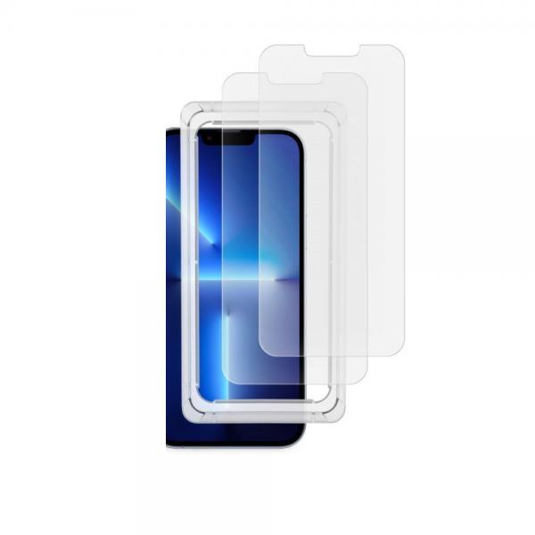 Set 2 folii sticla cu sistem de montare Glastify OTG compatibil cu iPhone 13/13 Pro 1 - lerato.ro