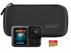 Bundle Camera video sport GoPro Hero 13 Black, 5.3K, 27MP, 1900 mAh, Card MicroSD 64GB inclus, Negru
