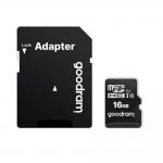Card de memorie Goodram MicroSDHC 16GB CLASS 10 UHS I U1 100MB/s cu adaptor SD 2 - lerato.ro
