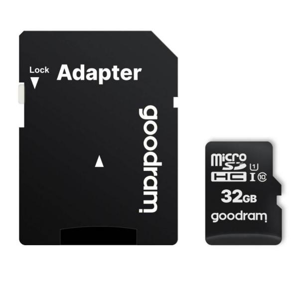 Card de memorie Goodram MicroSDHC 32GB CLASS 10 UHS I U1 100MB/s cu adaptor SD