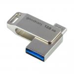 Memorie USB Goodram ODA3, Metalic, 128GB, USB 3.2 / USB-C, Silver 2 - lerato.ro