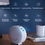 Lampa ambientala Proiector Galaxy Star Smart Gosund LB4, 4 filme incluse, Control vocal, WiFi, ideala pentru camera copilului, Alb 7 - lerato.ro