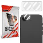Set de 2 protectii camera foto GrizzGlass HybridGlass compatibile cu iPhone 17e / 16e, Transparent 2 - lerato.ro