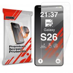 Folie sticla hibrid GrizzGlass HybridGlass compatibila cu Samsung Galaxy S26, Transparent