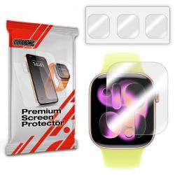 Set 3 folii protectie GrizzGlass Hydrofilm compatibile cu Apple Watch 11, 42mm, Transparent