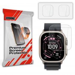 Set 2 folii sticla hibrid GrizzGlass HybridGlass compatibile cu Apple Watch Ultra 3, 49mm, Transparent