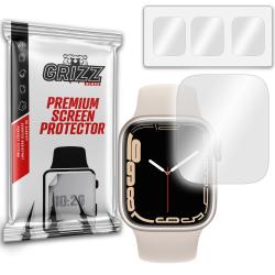 Set 3 folii protectie GrizzGlass Hydrofilm compatibile cu Apple Watch 9 45mm, Transparent