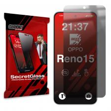 Folie sticla securizata GrizzGlass SecretGlass Priavacy compatibila cu Oppo Reno 15, Negru