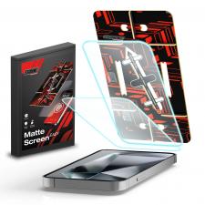 Set 2 folii sticla securizata GrizzGlass MatteScreen Easy, Kit montare inclus, compatibile cu Samsung Galaxy S25, Transparent