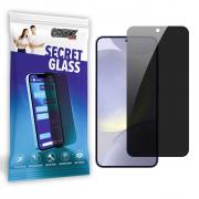 Folie sticla hibrid GrizzGlass SecretGlass Privacy compatibila cu Samsung Galaxy S24 Plus, Negru
