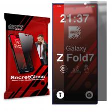 Folii protectie telefoane, Folie sticla securizata GrizzGlass SecretGlass Privacy compatibila cu Samsung Galaxy Z Fold 7, Negru, lerato.ro
