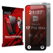 Folie sticla securizata GrizzGlass SecretGlass Privacy compatibila cu Xiaomi 17 Pro Max, Negru