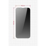 Set 2 folii sticla securizata GrizzGlass SecretGlass Easy Privacy, Kit montare inclus, compatibile cu iPhone 16e / 14 / 13 / 13 Pro, Negru 3 - lerato.ro