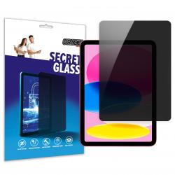Folie sticla hibrid GrizzGlass SecretGlass Privacy compatibila cu iPad 10.9 inch 2022 / iPad 11 inch 2025, Black