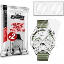 Set 2 folii protectie GrizzGlass CeramicFilm compatibila cu Huawei Watch GT 4, 46mm, Transparent