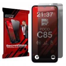 Folie sticla securizata GrizzGlass SecretGlass Privacy compatibila cu Xiaomi Poco C85 5G, Negru