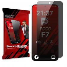 Folie sticla securizata GrizzGlass SecretGlass Privacy compatibila cu Xiaomi Poco F7 5G, Negru