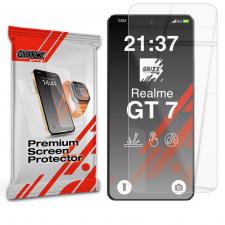 Folie sticla securizata GrizzGlass HybridGlass compatibila cu Realme GT 7, Transparent